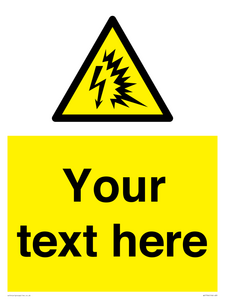 Custom warning Arc flash